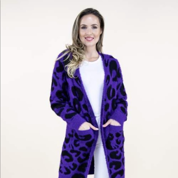 *Eyelash Leopard Cardigan - Picture 2 of 3